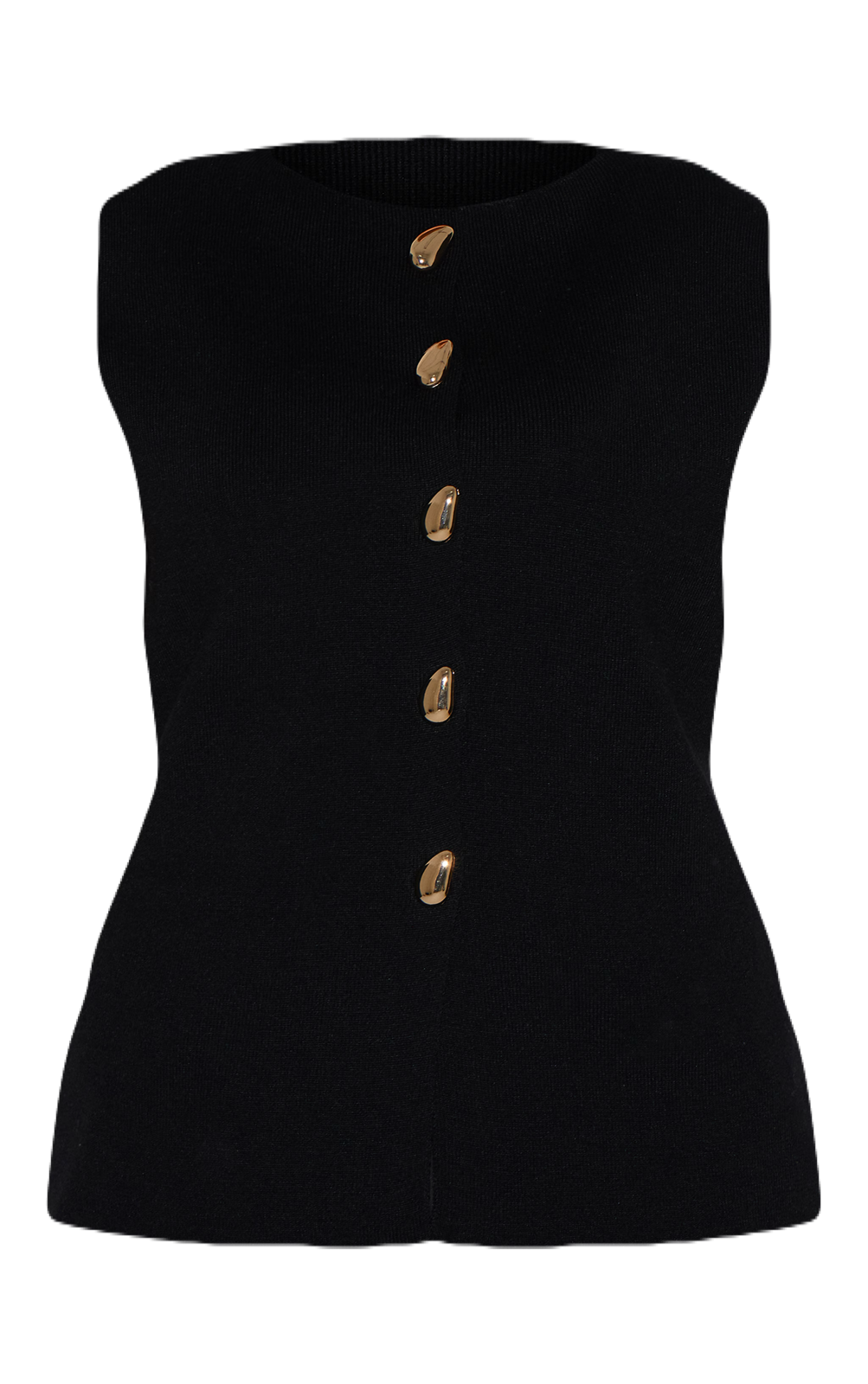 Black Knit Waistcoat