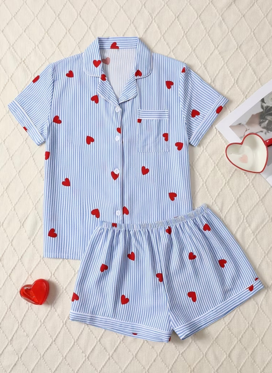 Blue Cupid Stripe Set