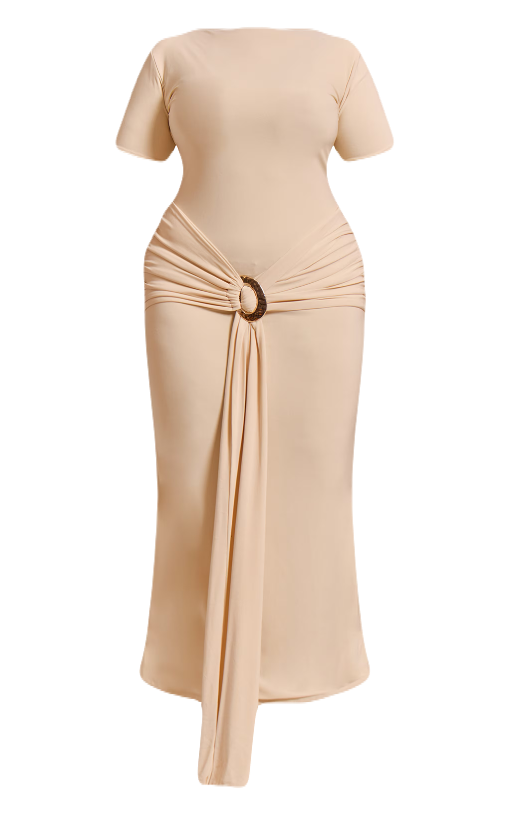 Butter Cream Wrap Waist Dress