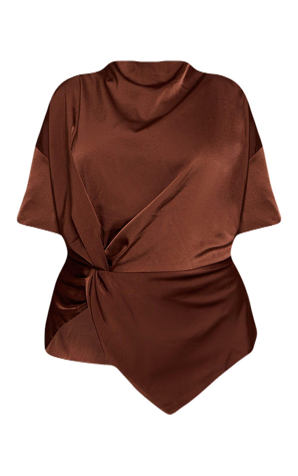 Chocolate Satin Twist Top