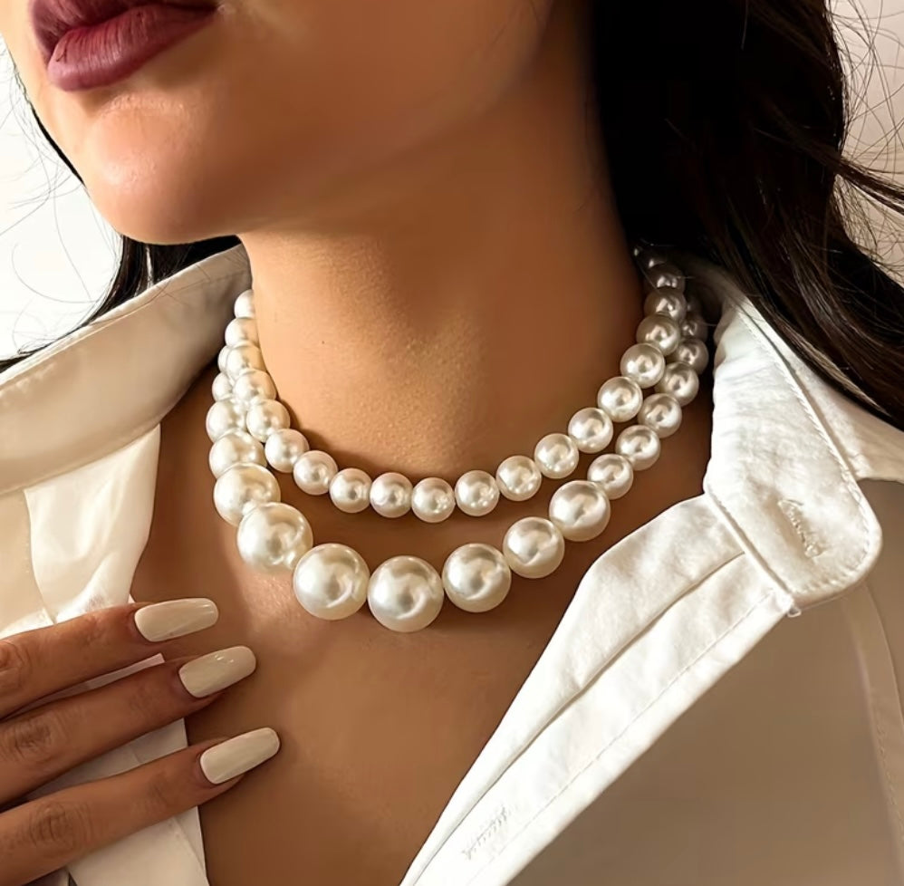 Classic Pearl Layered Necklace