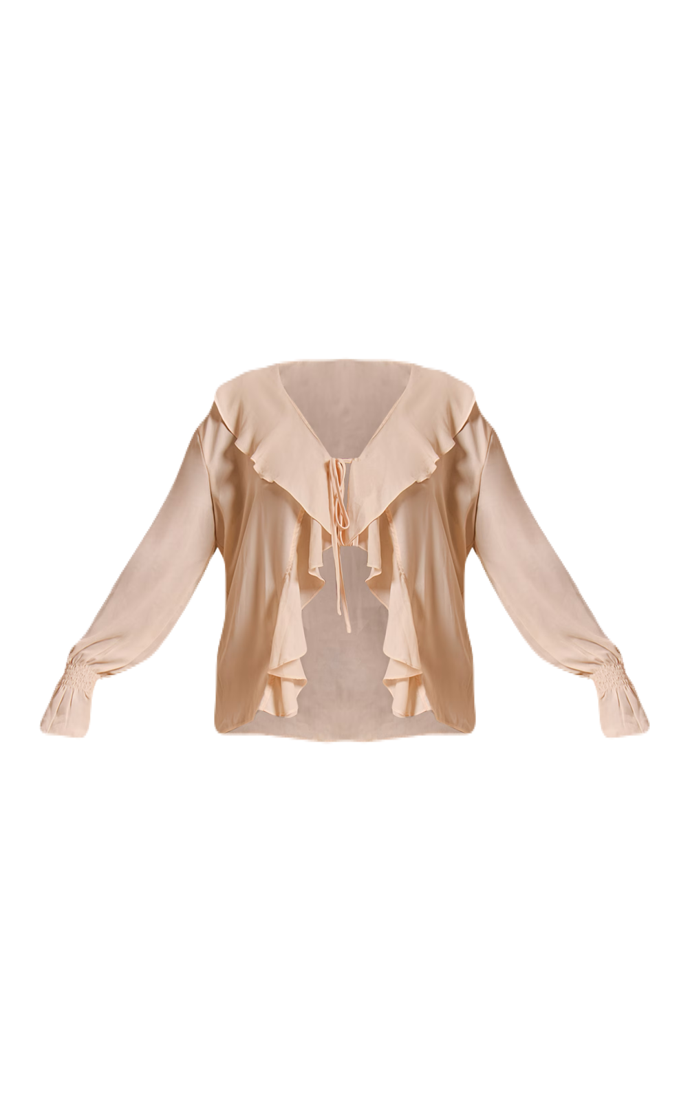 Cream Chiffon Ruffle Top