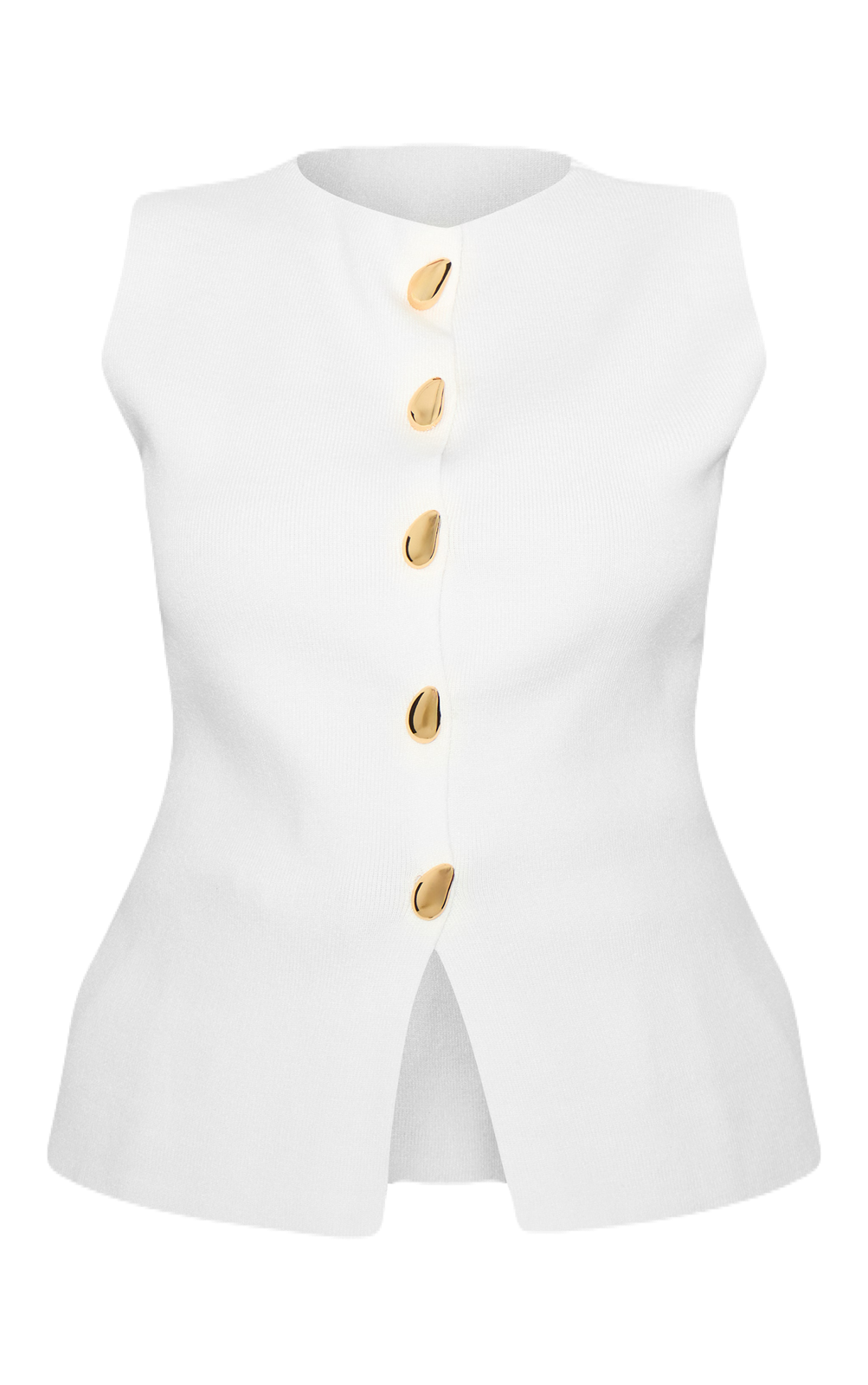 Cream Knit Waistcoat