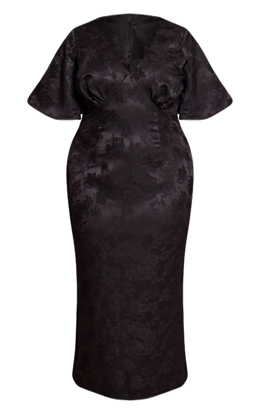 Floral Jacquard Maxi Dress