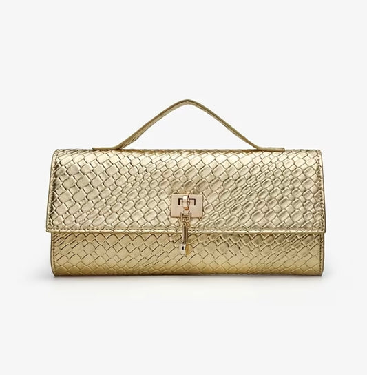 Gold Textured Handbag