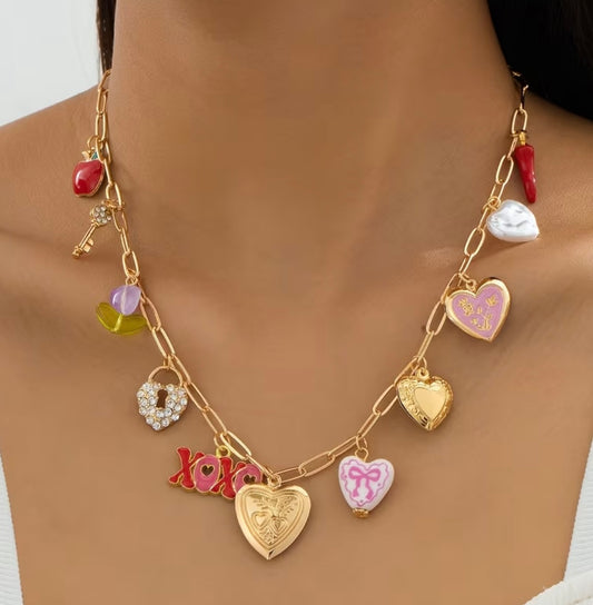 Heart Charm Chain Necklace