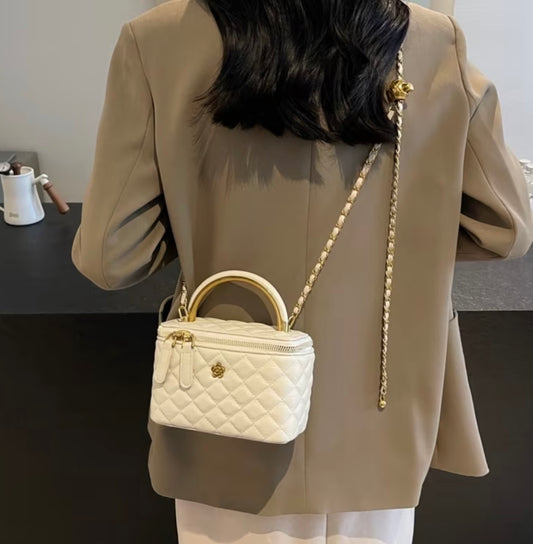 Ivory Quilted Sling Back