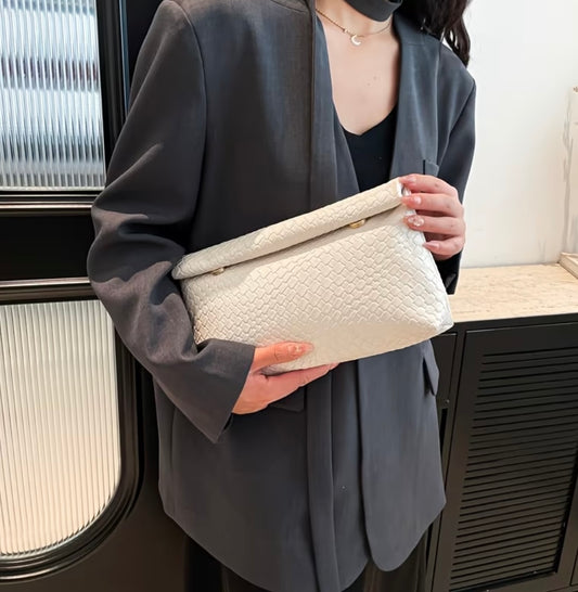Ivory Textured Clutch