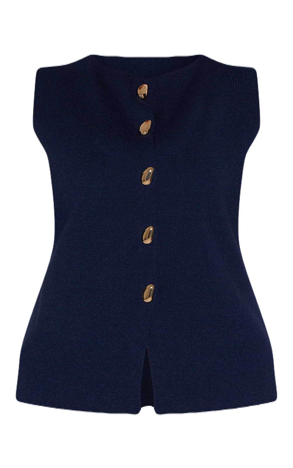 Navy Knit Waistcoat