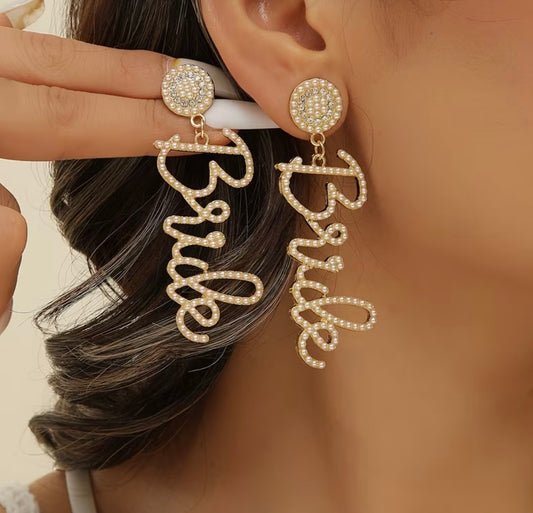 Pearl Bride Statement Earrings