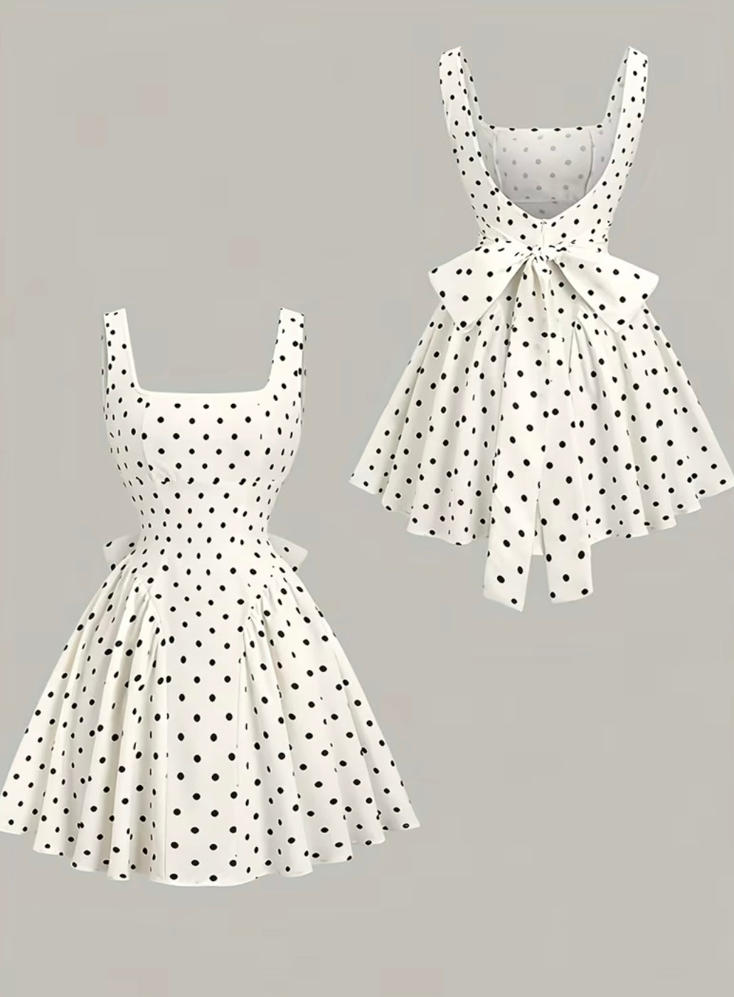 Polka Dot Bow Back Dress